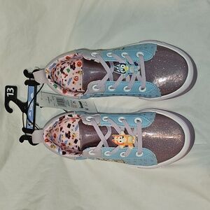 Bluey Little Girls Size 13 Bluey & Bingo Slip-On, Elastic No Tie Laces Sneakers